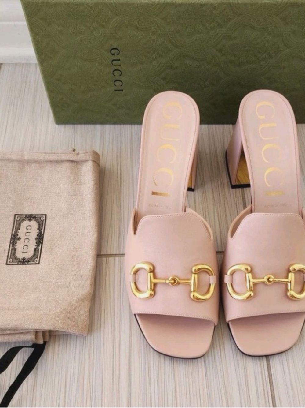 Gucci Horsebit Mules in Light Pink - Picture 4 of 4